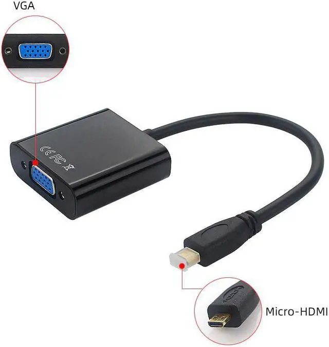Alt view image 2 of 5 - to VGA Adapter Cable Male to Female + Audio Jack + USB Power Cable for Xbox|PS4/3 Camera|Cellphone|Raspberry Pi 4