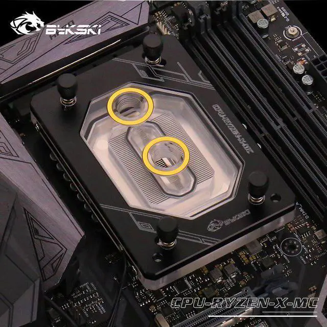 Alt view image 3 of 5 - CPU-RYZEN-X-MC RGB Led CPU Water Cooling Block for AMD AM2 AM3 AM4 TR4 Black