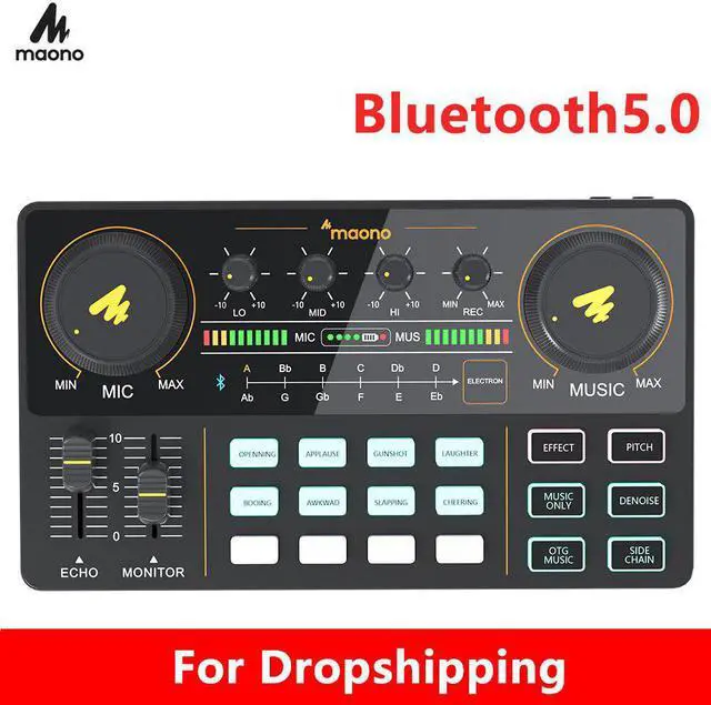 Main image of Caster Mixer Newest 4 Channel Sound USB Digital Audio Mixer Console Support Multi-Channel Mixing For Gaming,Streaming,Recording