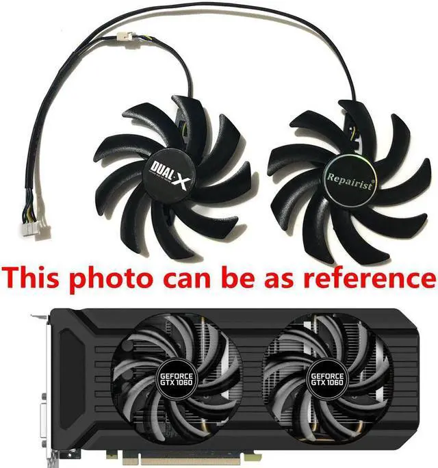 Alt view image 4 of 4 - 88MM PLD09210S12HH Alternative Fan GeForce GTX 1070/1060/1070ti Dual GPU Cooler Palit GTX 1080 GTX1070 Dual OC Video Cooling