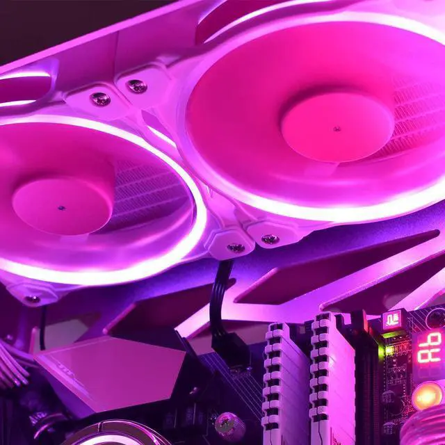 Alt view image 2 of 5 - PINKFLOW 240 CPU Water Cooler 5V Addressable RGB AIO Cooler 240mm CPU Liquid Cooler RGB Fan, Intel 115X/2066, TR4/AM4