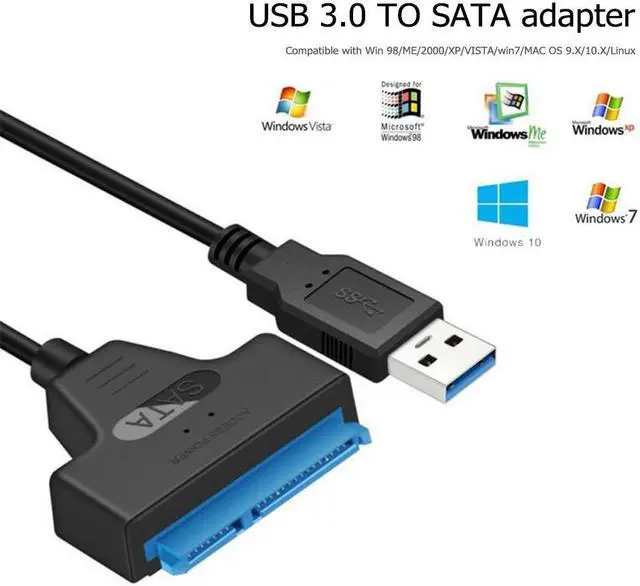 Alt view image 2 of 5 - USB2.0 to SATA 22 Pin 2.5 HDD Adapter Cable Hard Disk Drive Solid State Drive Converter Cord