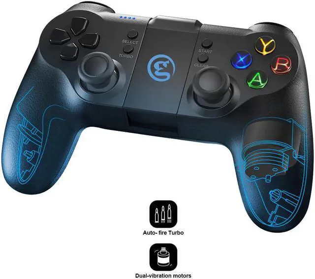 Alt view image 5 of 5 - T1s Bluetooth 4.0 and 2.4GHz Wireless Gamepad Mobile Game Controller for Android / PC / PS3 / SteamOS PUBG Joystick
