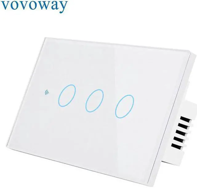 Alt view image 3 of 5 - Smart touch switch US standard light switch 1gang2gang3gangWiFi network APP Smart remote control wall sticker installation