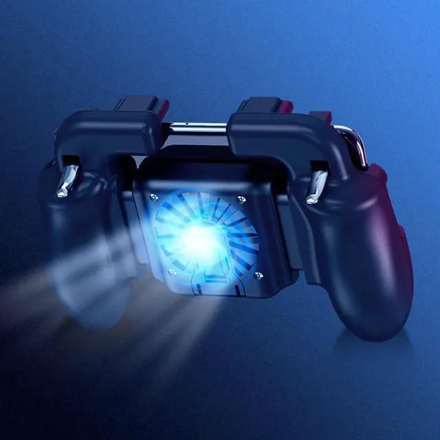 Alt view image 3 of 5 - Controller Gamepad Free Fire with Cooling Fan L1 R1 Trigger Smart Phone Game Pad Grip Joystick for iPhone Android Phone
