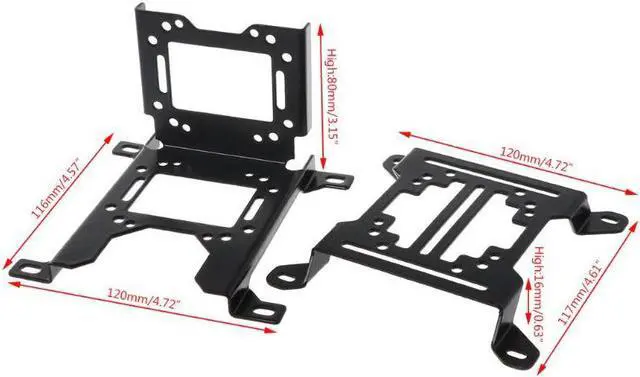 Alt view image 4 of 5 - 12CM Water Cooling Radiator Support Water Pump Drainage Tank Reservoir Mounting Bracket Stand PC Heatsink Fan Holder 831D