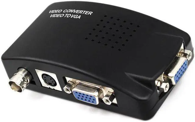 Main image of BNC to VGA Video Converter Composite S-video Input to PC VGA Out Adapter Digital Switch Box For PC MACTV Camera DVD DVR