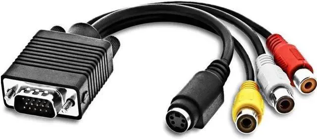 Alt view image 2 of 5 - Male to S-Video 3 RCA Jack Female Composite AV TV Out Adapter Converter Connector Video Cable for Laptop PC HDTV