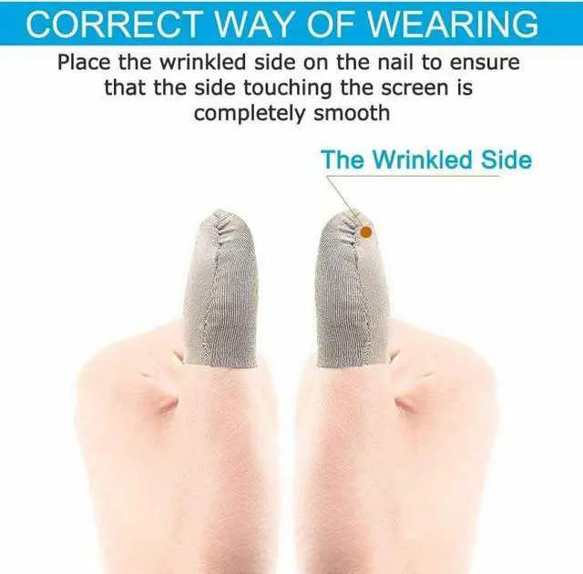 Alt view image 4 of 5 - 5PCS/PACK Mobile Game Finger Sleeve Screen Game Gaming Controller Touch Screen COD Ultra-Thin Breathable Wide Compatibility