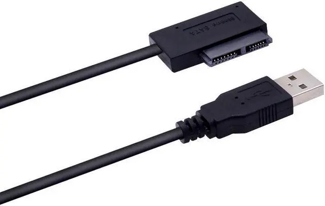 Alt view image 2 of 5 - USB 2.0 to Mini Sata II 7+6 13Pin Adapter Converter Cable for Laptop CD/DVD ROM Slimline Drive Converter HDD Caddy