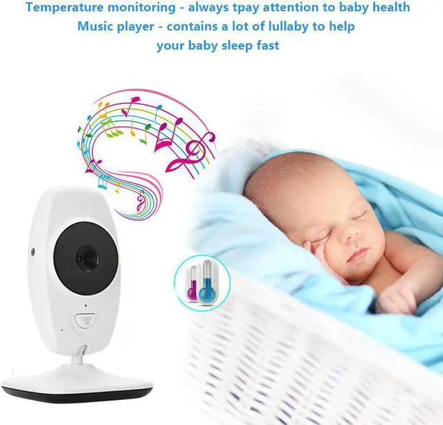 Alt view image 4 of 5 - 7 Inch Wireless Baby Monitor 720P HD Screen Camera Night Vision Intercom Lullaby Nanny Video Baby Monitor Supports Screen Switch