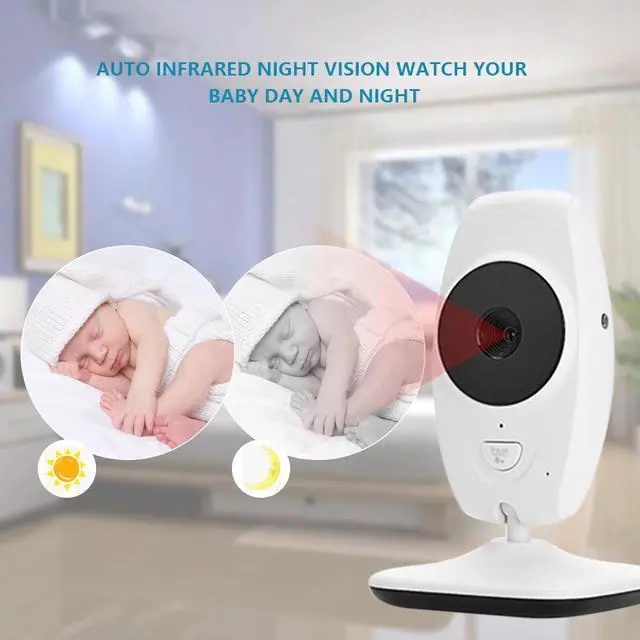 Alt view image 2 of 5 - 7 Inch Wireless Baby Monitor 720P HD Screen Camera Night Vision Intercom Lullaby Nanny Video Baby Monitor Supports Screen Switch