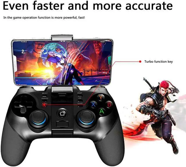 Alt view image 5 of 5 - 2.4GHz Bluetooth Controller Smart TV PC Mobile Phone Wireless Gamepad Joystick for Android/iOS Bluetooth Gamepad Controller
