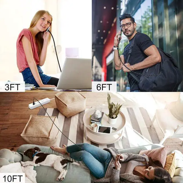 Alt view image 4 of 5 - USB Cable 2.4A Fast Data Sync Charging Cable Andriod usb Mobile Phone Cables For   LG 3pack(1m/2m/)