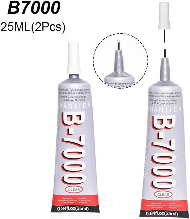 Alt view image 4 of 5 - 2Pcs 25ML T6000 Glue Thermal Epoxy Adhesive Scrapbooking Accessory Tool Textile Screen Phone Cover Display Repair b7000 Uv