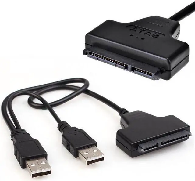 Alt view image 4 of 5 - 7+15/22Pin To USB 2.0 Adapter Cable For 2.5 HDD Laptop Hard Disk Hard Disk Drive  Notebook Usb Adapter