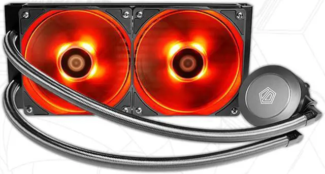 Main image of Water Cooler 120mm 4 Pin 2 Heat-pipes Integrated Cooling Radiator Heatsink 2 Fan for LGA 2011/2066/115X/1200 AM4