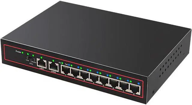 Alt view image 7 of 7 - 10/100M 52V standard 10 ports RJ45 Vlan function POE Network lan HUB switch IP camera switcher