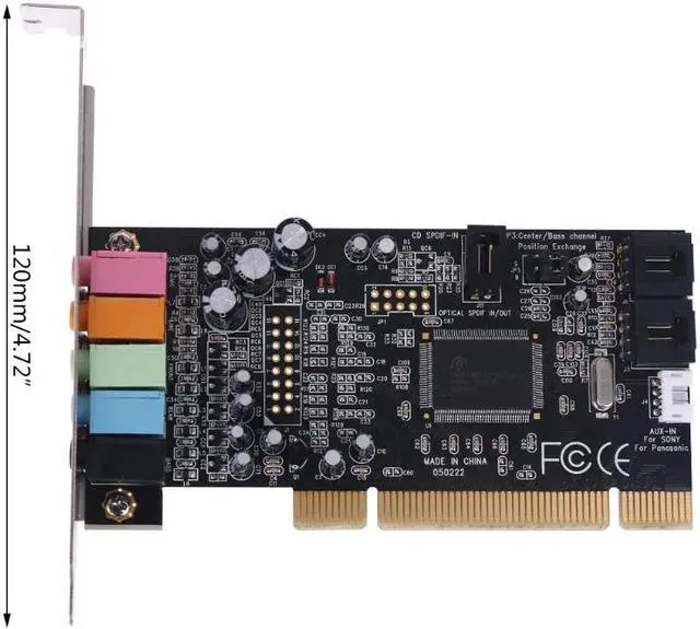 Alt view image 2 of 5 - PCI Sound Card 5.1CH CMI8738 Chipset Audios Digital Desktop Pci Express Cards 5.1 Channel TXC097
