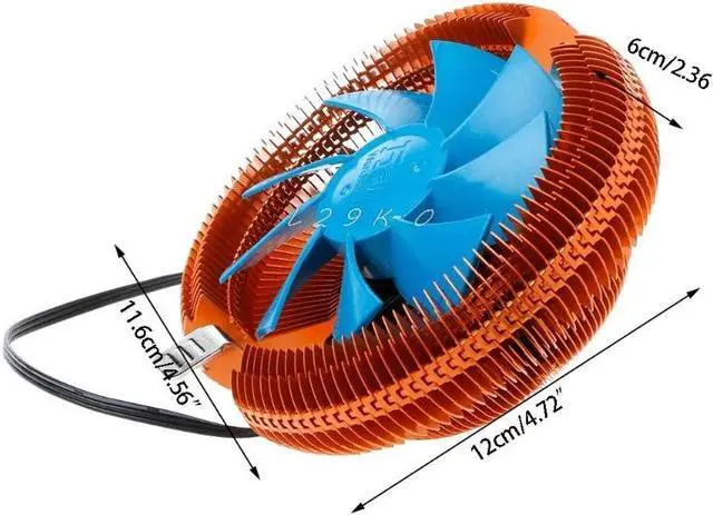 Alt view image 4 of 5 - Cooler Fan Temperature Control Mute Copper PC CPU Cooler Cooling Fan For  754  775