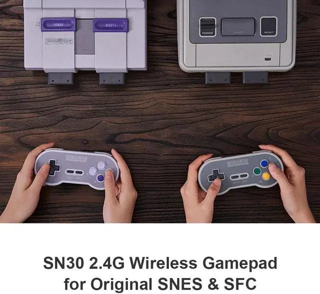 Alt view image 2 of 5 - For SNES/SFC Game Console Controller  SN30 Retro 2.4GHz Wireless Connection Battery 18 Hours  Gamepad Wireless Joystick