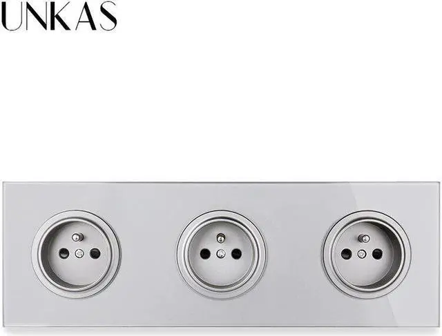 Alt view image 2 of 5 - 3 Gang French Glass Panel + Dimmer Fan Regulator Switch Dual USB TV RJ11 Telephone RJ45 Internet + HDMI Port USB3.0 Jack