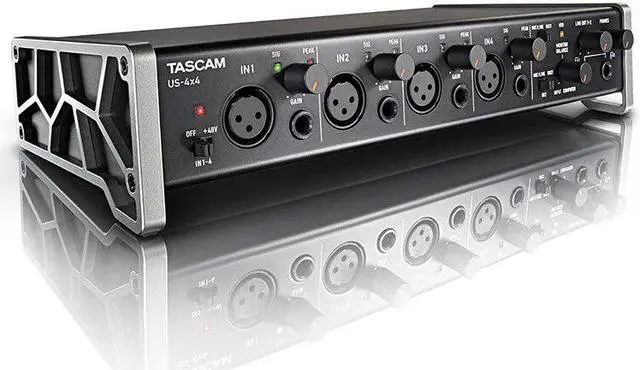 Alt view image 7 of 7 - US-4x4 US4x4 4-in/4-out USB audio MIDI interface professional computer studio recording sound card with mic preamps