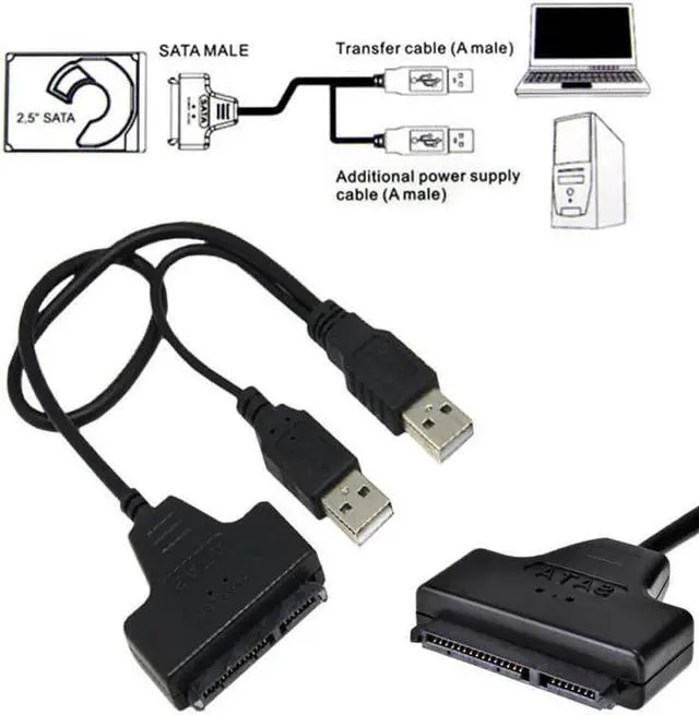 Alt view image 2 of 5 - to USB 2.0 To 7 15 22pin Adapter Cables USB 2.0 Adapter Cable For 2.5 HDD Laptop Hard Disk 2.5-inch  hard drive TSLM1