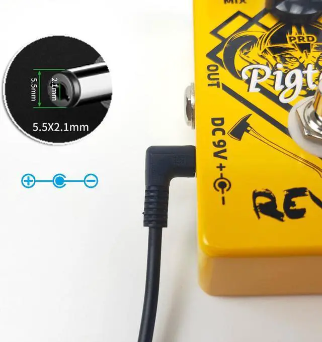 Alt view image 3 of 5 - 2 pcs Guitar pedal power cord DC 5.5 x 2.1mm Effect power cord cables Electric guitar Piano accessories