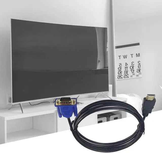 Alt view image 2 of 5 - 1 M HDMI Cable HDMI To VGA 1080P HD With Audio Adapter Cable HDMI TO VGA Cable dropshipping