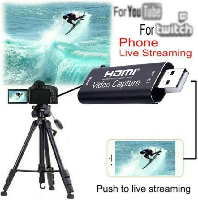 Alt view image 3 of 5 - to USB 2.0 Video Capture Card 1080P Recorder Phone Game/Video Live Streaming AY103