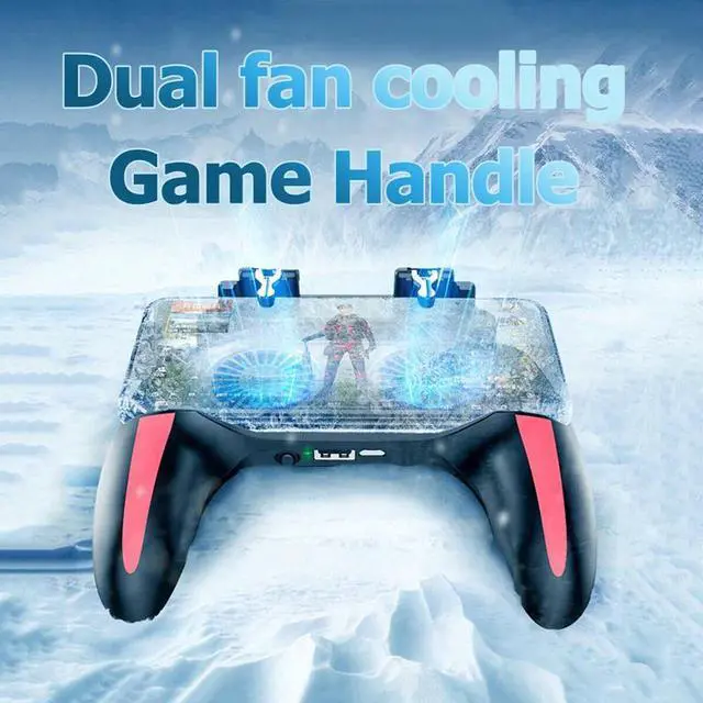 Alt view image 2 of 5 - Cell Phone Gamepad Fire Pubg Trigger Game Pad for PUBG Mobile Controller Cooler Fan with Power Bank(5000MAh)