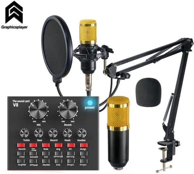 Main image of Bluetooth Webcast Sound Card Practical Headset Microphone KTV Live Streamer Portable Audio Cards