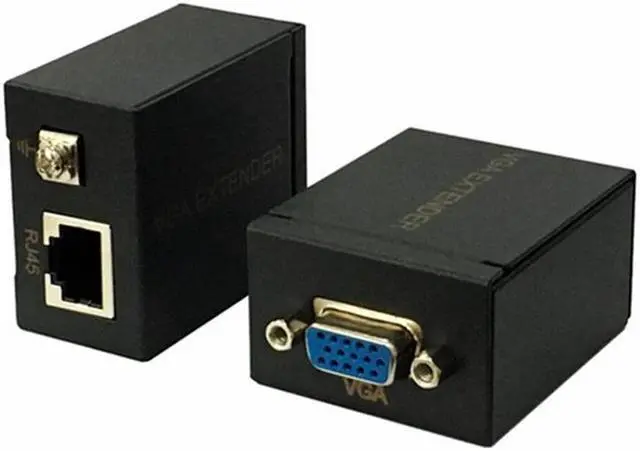 Main image of 60m VGA Extender 1x1 Splitter RJ45/cat5e/6 ethernet cable Ethernet Adapter Amplifier support monitor projector HDTV PC VE60