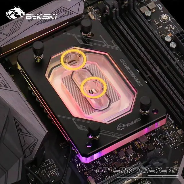 Alt view image 4 of 5 - CPU-RYZEN-X-MC RGB Led CPU Water Cooling Block for AMD AM2 AM3 AM4 TR4 Black