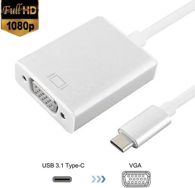 Main image of to VGA Adapter USB 3.1 Type C Male to Female VGA Converter Cable 1080P FHD for Macbook 12 inch Chromebook Pixel Lumia 950XL