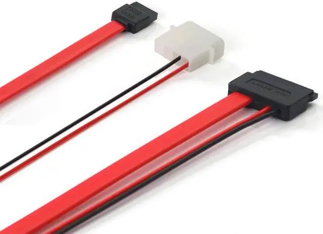 Alt view image 3 of 5 - 30cm Slimline SATA Cables SATA Power Cable to Molex Slim SATA 13 pin(7P+6P) to 7pin + Power cable1FT/12INCH