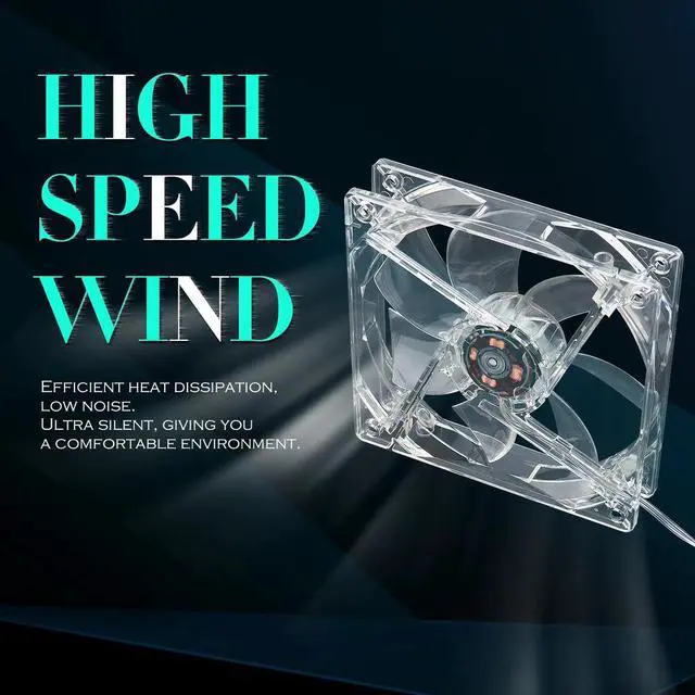 Alt view image 3 of 5 - Quality Fish Tank Brushless Ultra Quiet Blower Cooling Fan Multi-purpose DIY PC Car Fish & Aquatic Pet Supplies 92x92x25mm