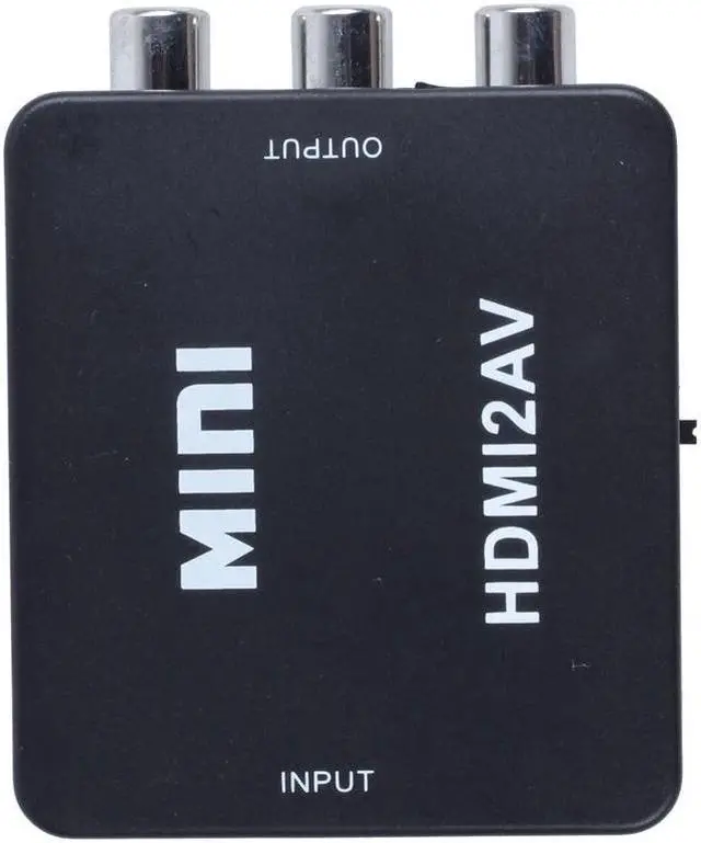 Alt view image 5 of 5 - to av  3rca MINI  to 3RCA CVBS Composite Video AV Converter Adapter TV PS3-S VHS VCR DVD Black  to av