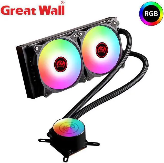 Main image of RGB Water Cooler CPU Cooling Fan 240mm PWM 4Pin Radiator Computer Heatsink For 2011 2066 AM4 Water Cooling ARGB