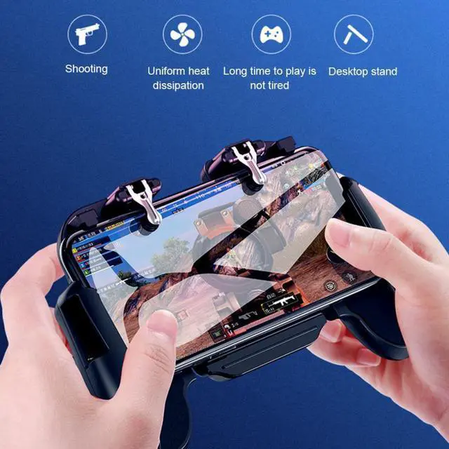 Alt view image 2 of 5 - Controller Gamepad Free Fire with Cooling Fan L1 R1 Trigger Smart Phone Game Pad Grip Joystick for iPhone Android Phone