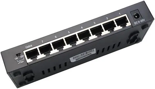 Alt view image 3 of 5 - 10/100/1000Mbps 8 Port Gigabit Network Switch Gigabit Ethernet Network Switcher RJ45 Lan Hub High Performance Ethernet EU Plug