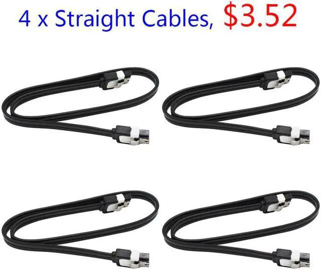 Alt view image 2 of 5 - 50CM Serial ATA SATA 3 RAID Data HDD Hard Drive Disk Signal Cables Black Straight/Right Angle High Speed SATA Data Cable