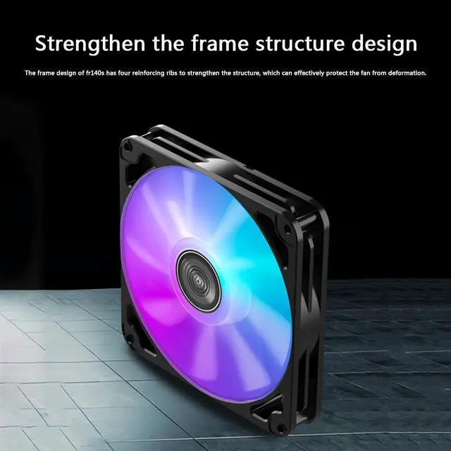 Alt view image 3 of 5 - FR140S 14cm Computer Case Cooling Fan ARGB PWM Gorgeous Chassis Radiator Video Graphics Card Water Cooler Radiator