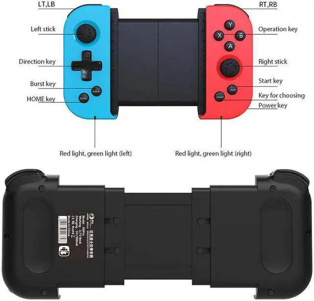 Alt view image 2 of 5 - 1pc Newest Wireless Telescopic Bluetooth Game Controller Wireless Gamepad Joystick For Android IOS Phone With USB Cable