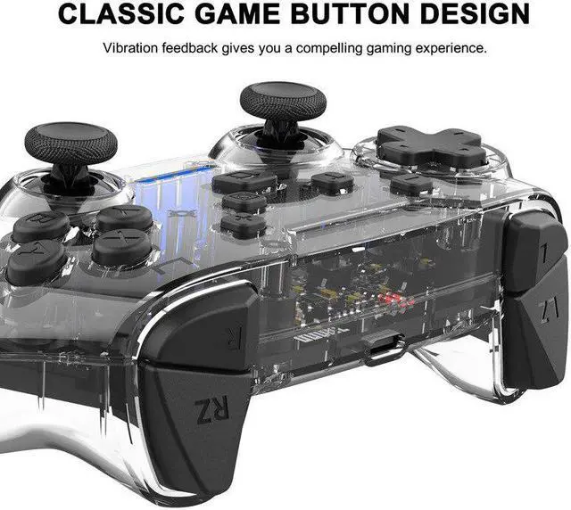 Alt view image 4 of 5 - Wireless Bluetooth Joystick For Switch NS Pro/Switch Lite Transparent Bluetooth Game Controller Games Accessories