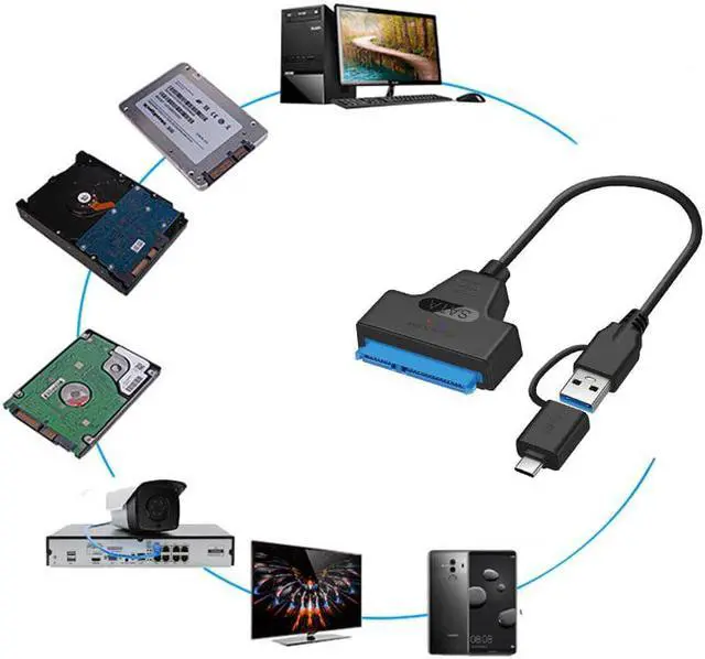 Alt view image 3 of 5 - 3.1 SATA Cable SATA to 3.0 Adapter Up to 10 Gbps Support 2.5 Inches External HDD SSD Hard Drive Computer Cable Connector