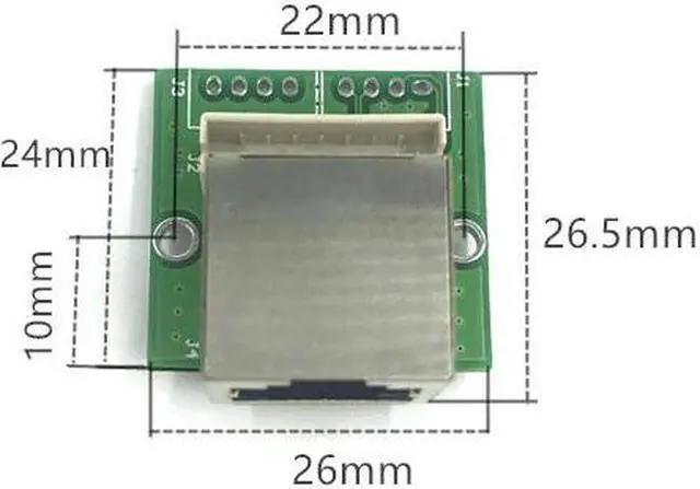 Alt view image 2 of 5 - factory direct mini fast 10 / 100mbps 3-port Ethernet network lan hub switch board two-layer pcb 5V 12V head port