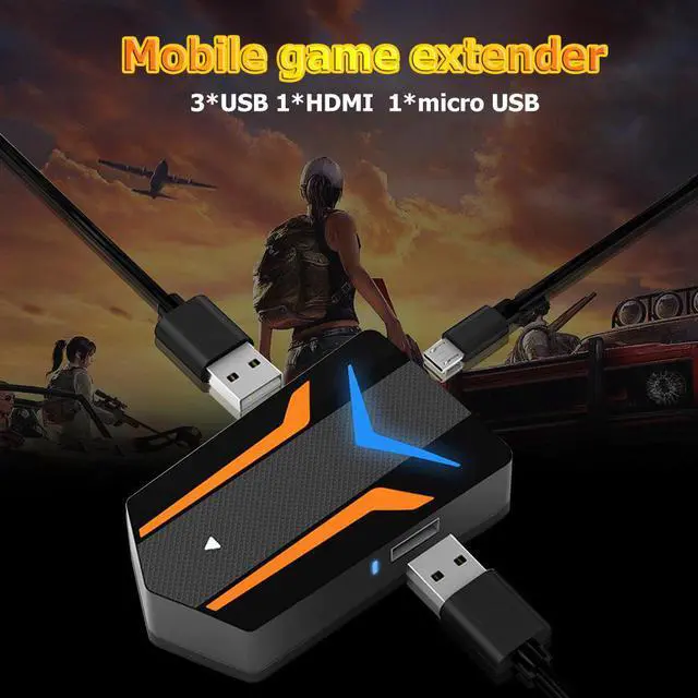 Alt view image 2 of 5 - Mouse Converter For PUBG Mobile Mouse Converter USB to 4K Hub Controller Gamepad Adapter for iOS Android