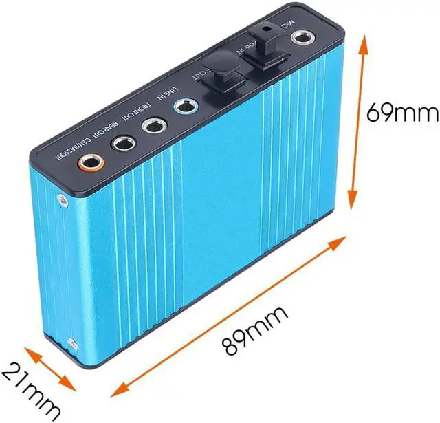 Alt view image 3 of 5 - USB 2.0 Sound Card 6 Channel 5.1 Optical External Audio Card SPDIF Controller CM6206 Chipset for Laptop Desktop Tablet